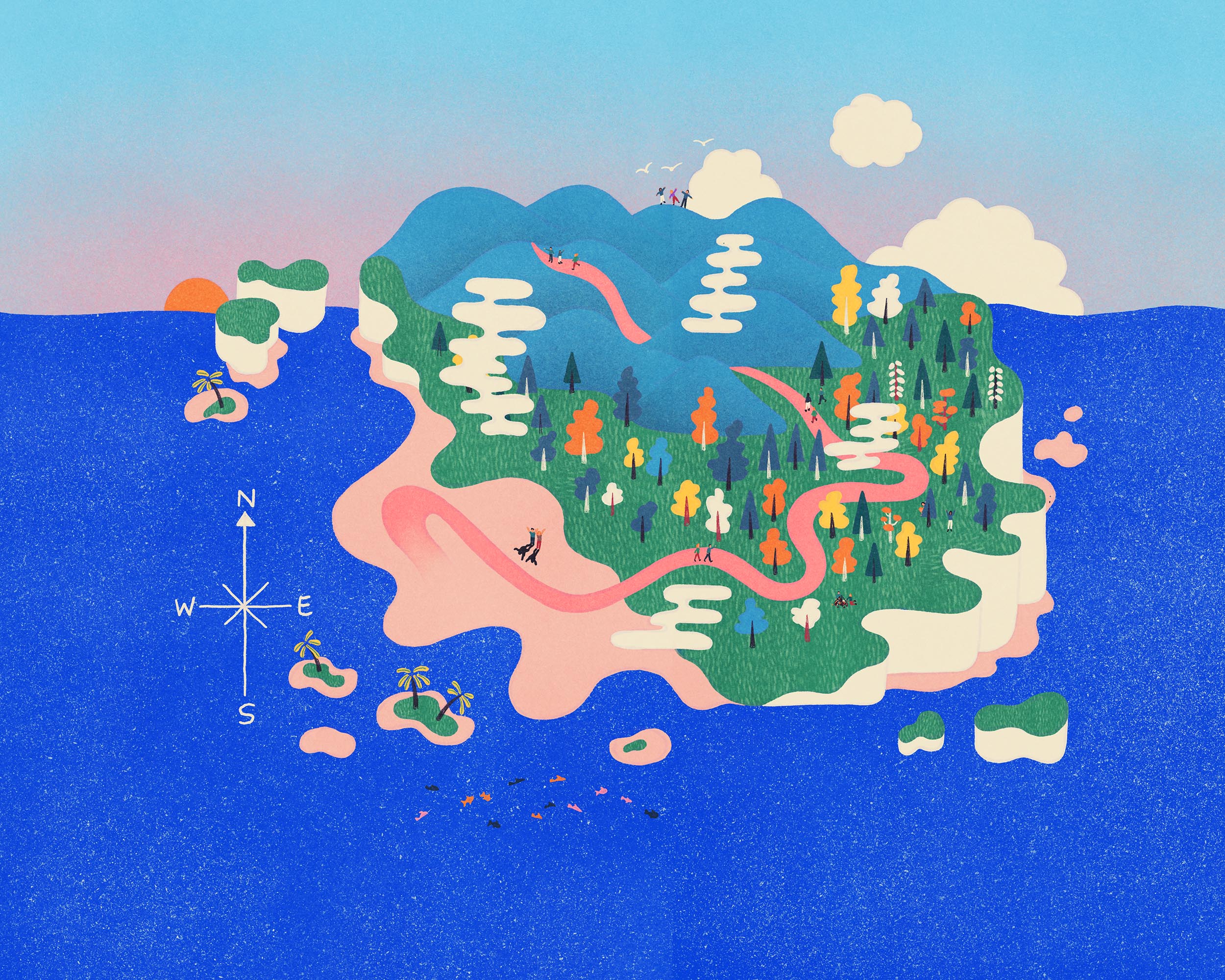A map of the adventure island